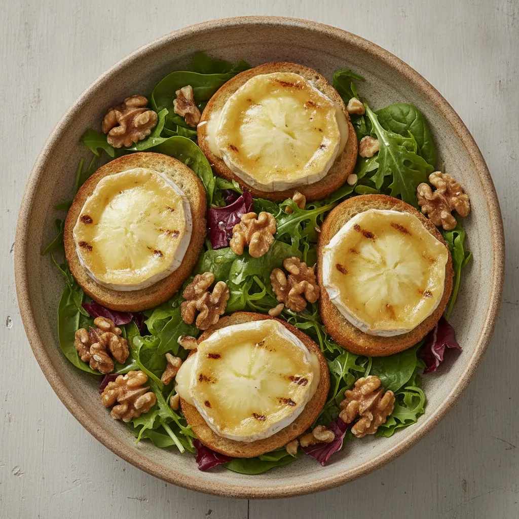 Salade de chèvre chaud