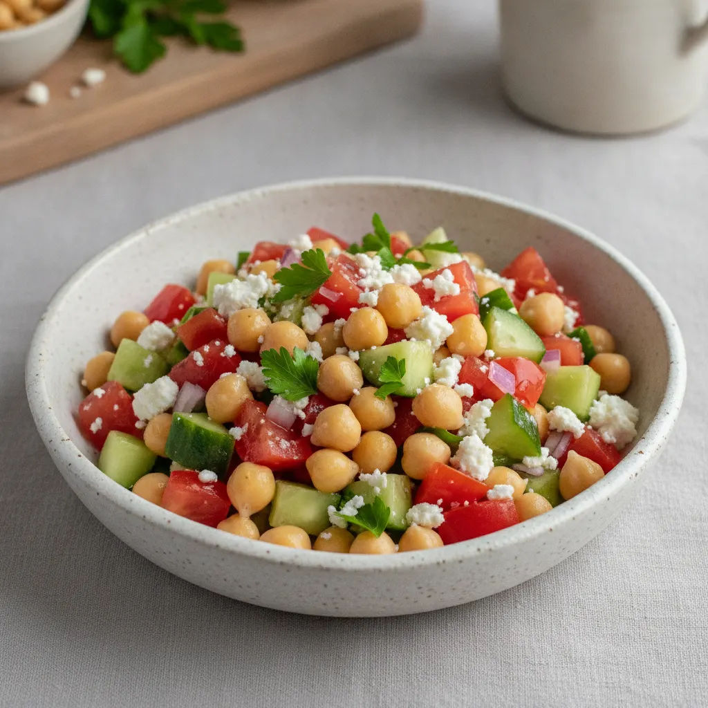 Salade de pois chiches à la méditerranéenne