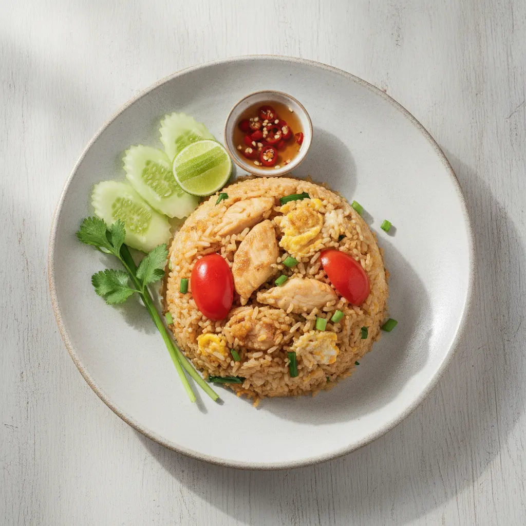 Khao pad kai - Riz sauté thaï au poulet