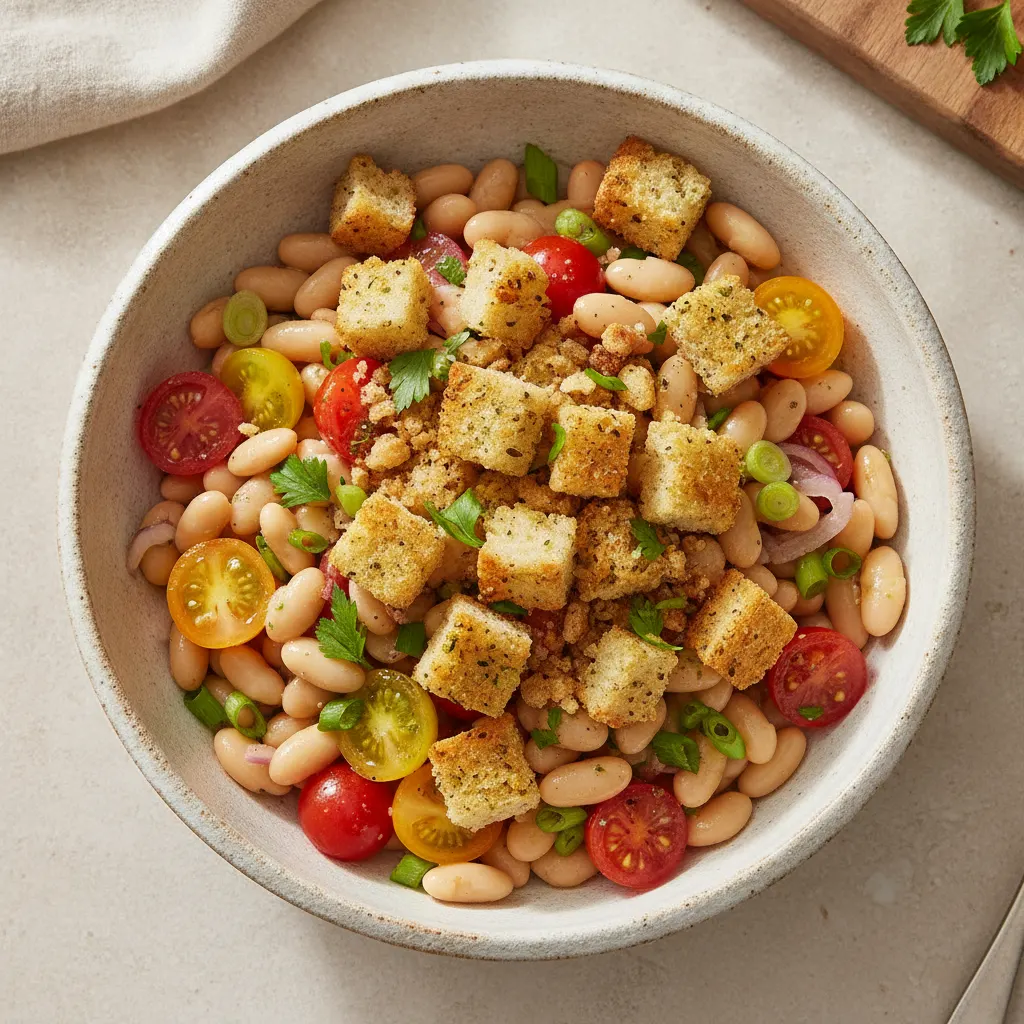 Salade composée aux haricots blancs