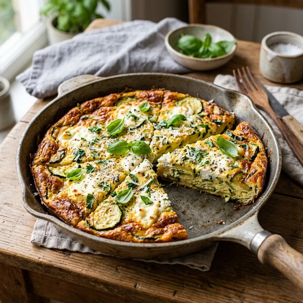 Frittata courgettes et ricotta