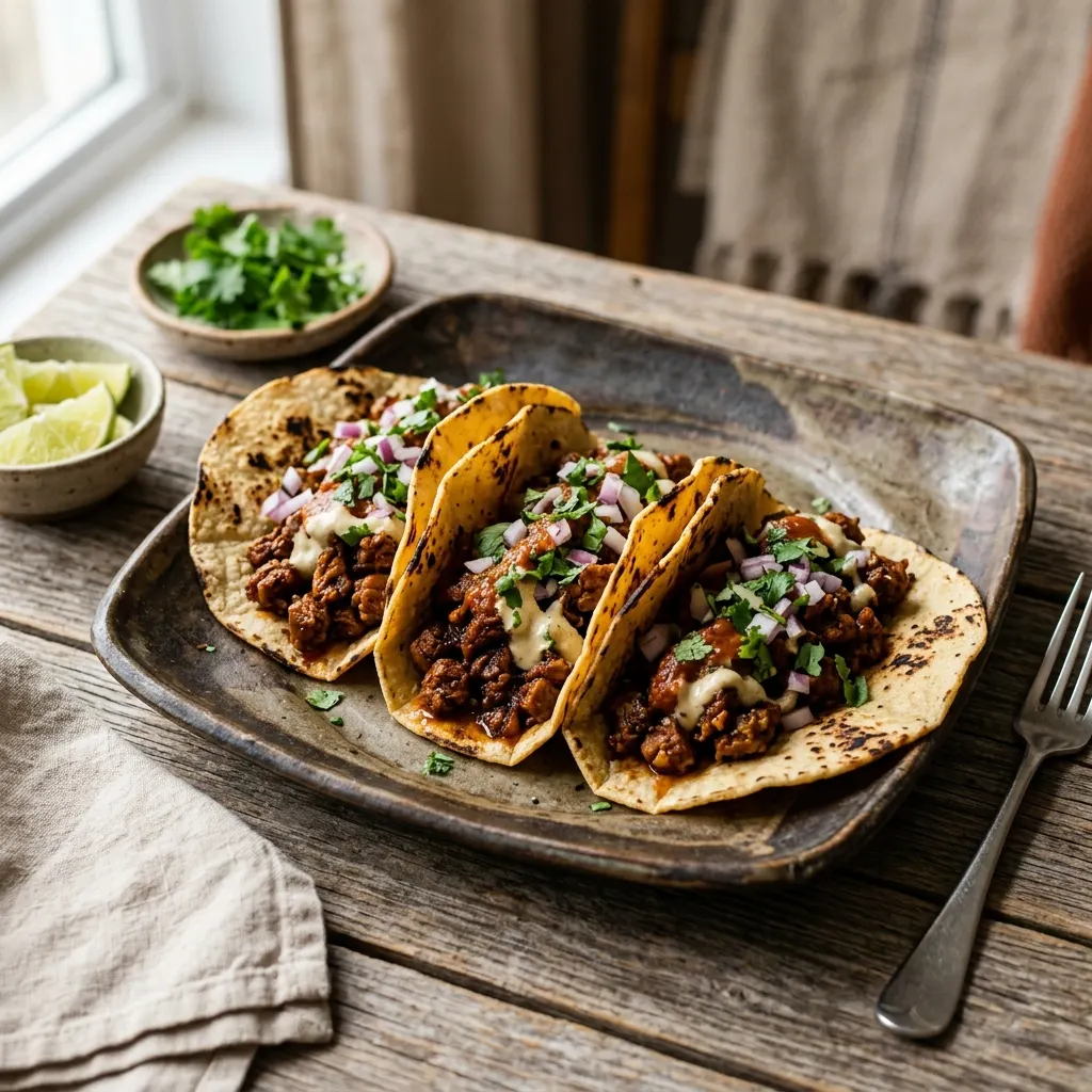 Tacos de protéines de soja texturées