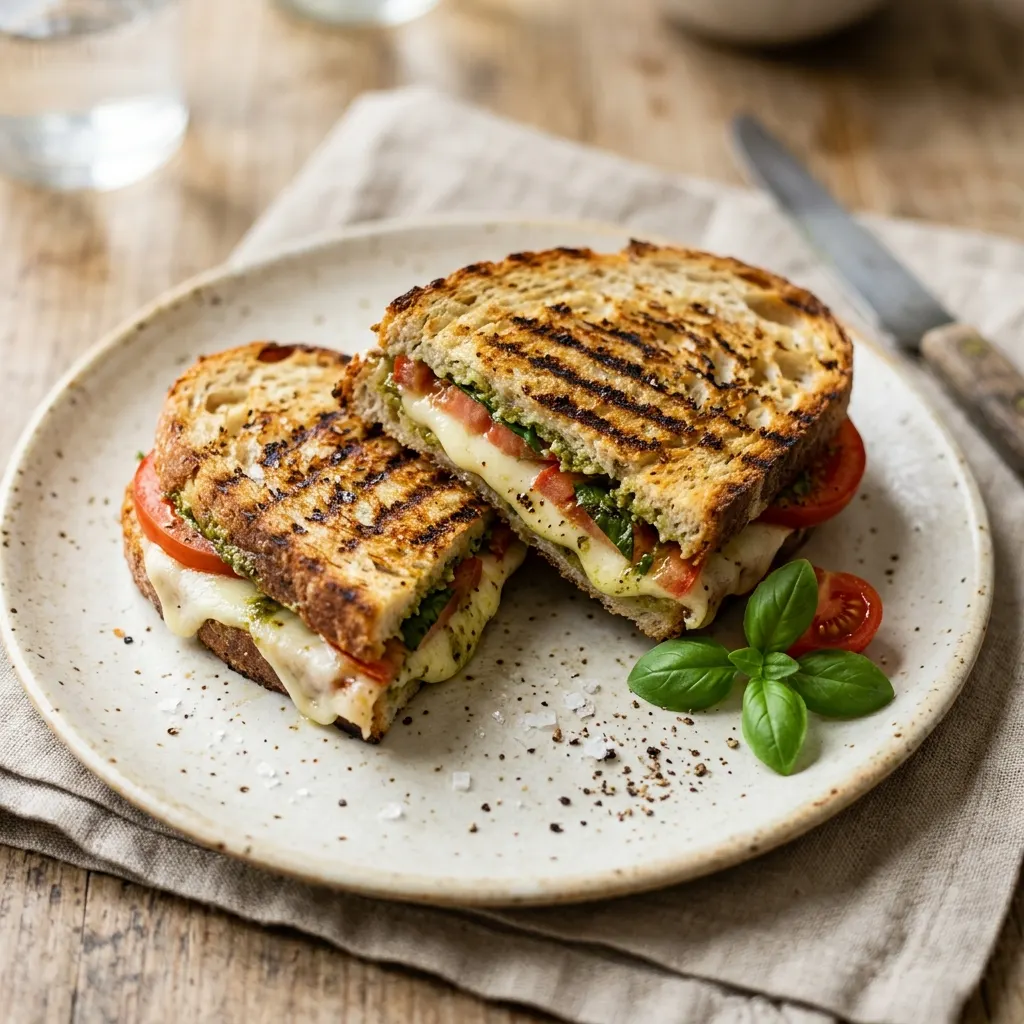 Panini caprese grillé
