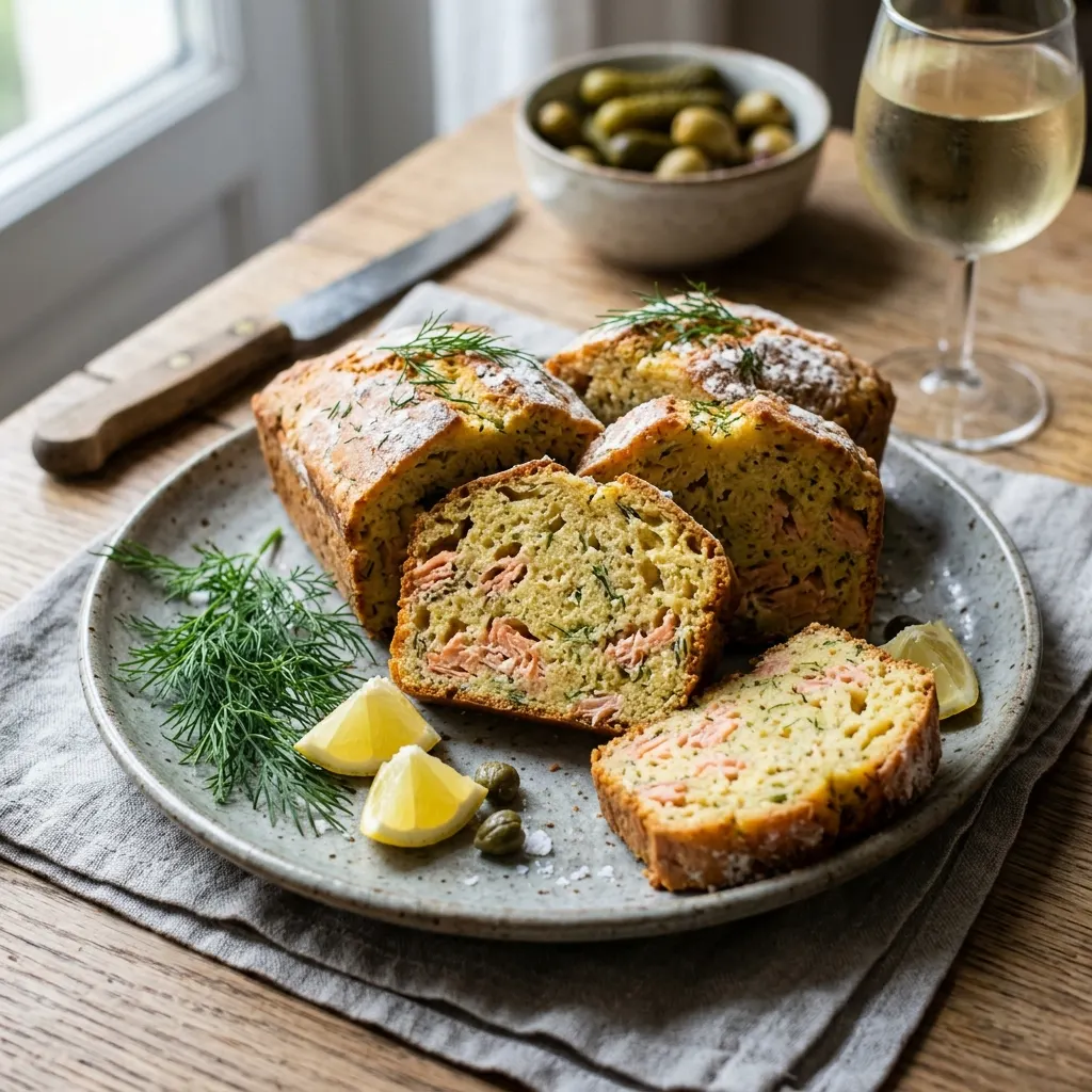 Cake au saumon fumé et à l'aneth