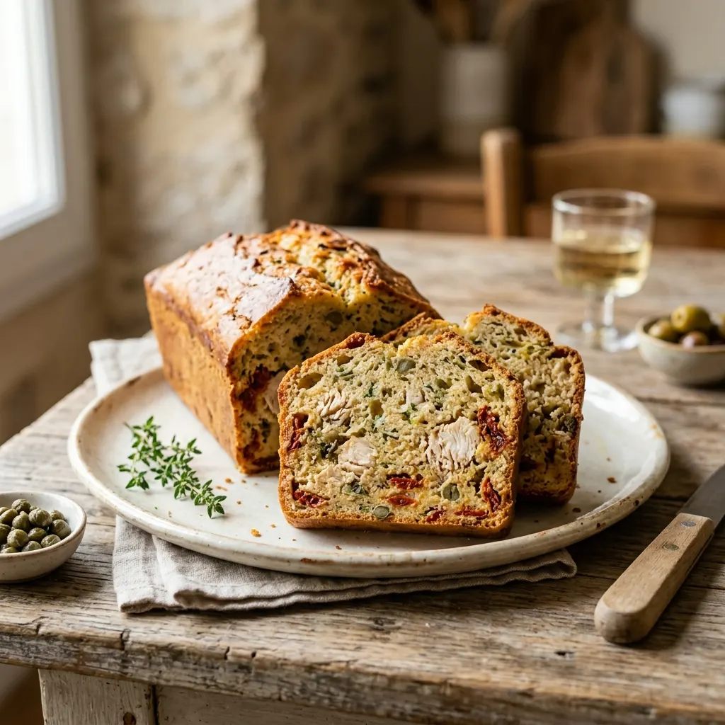 Cake au thon et aux tomates séchées