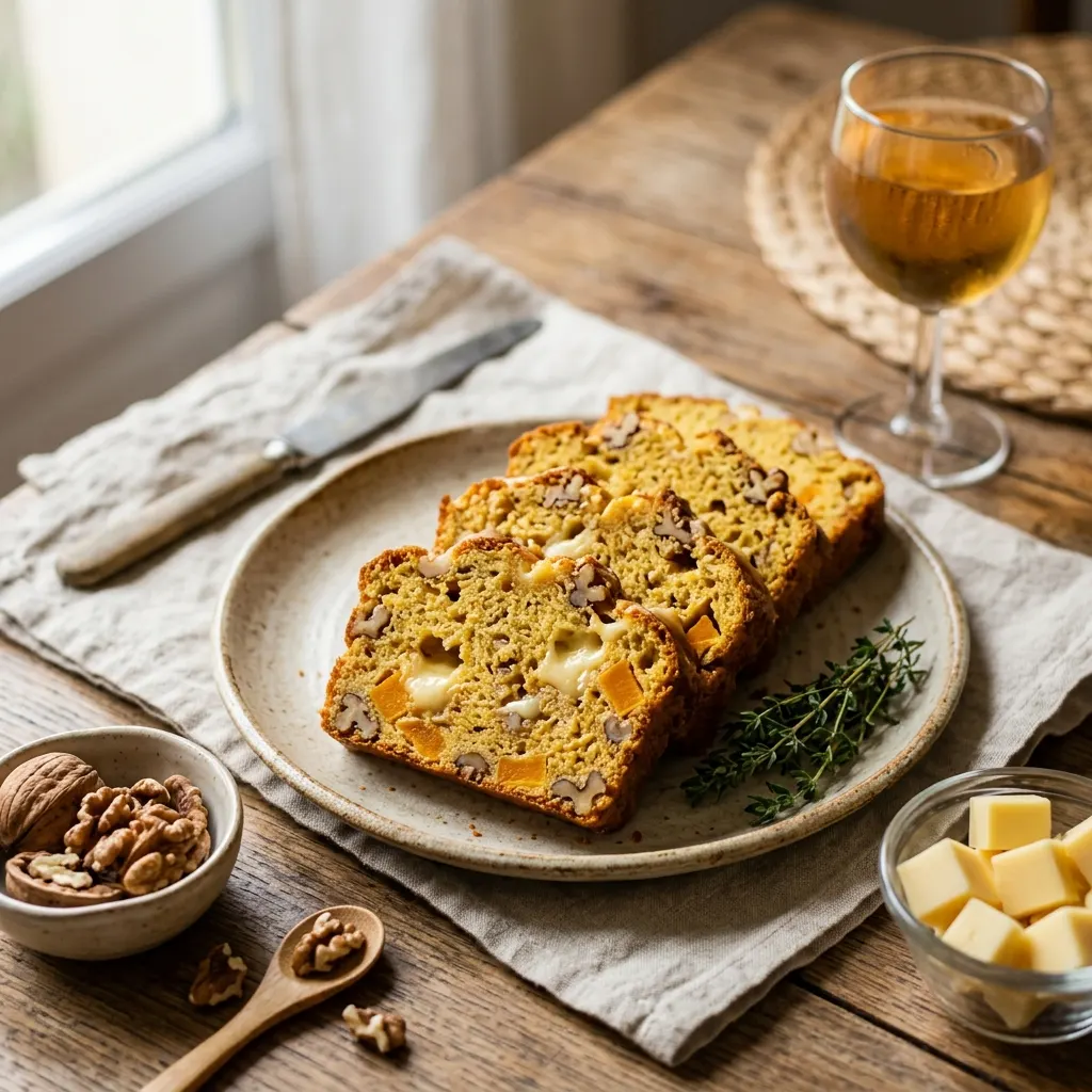 Cake potiron, comté et noix