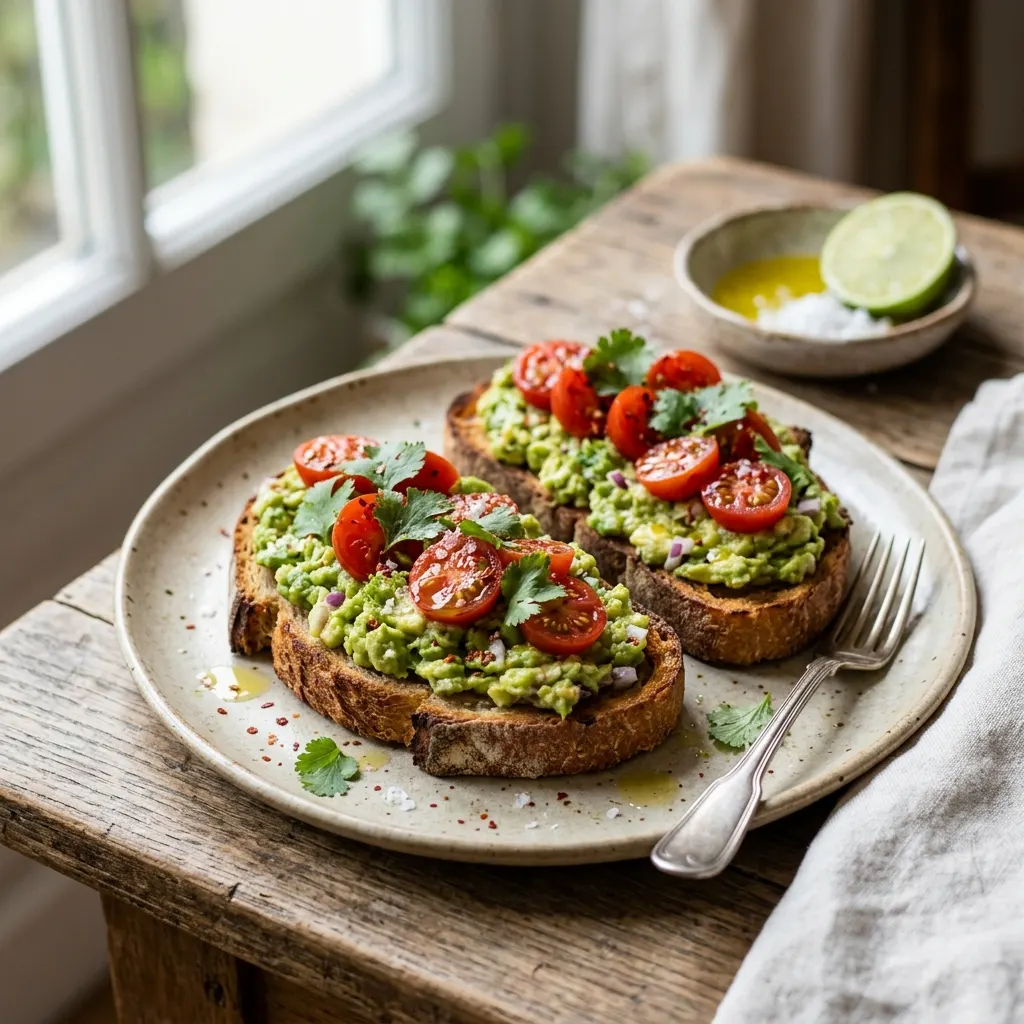 Bruschetta à l'avocat et au citron vert