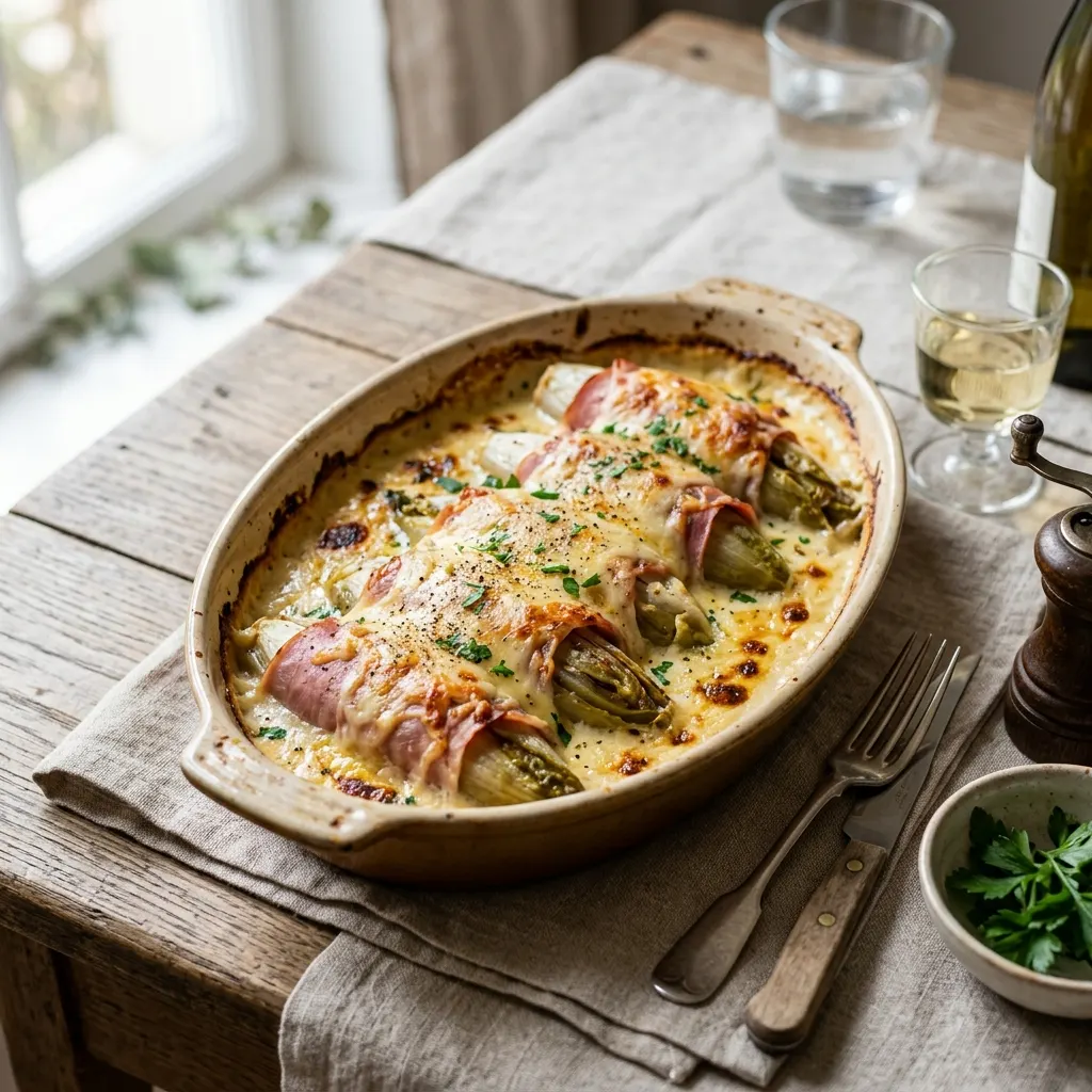 Endives au jambon