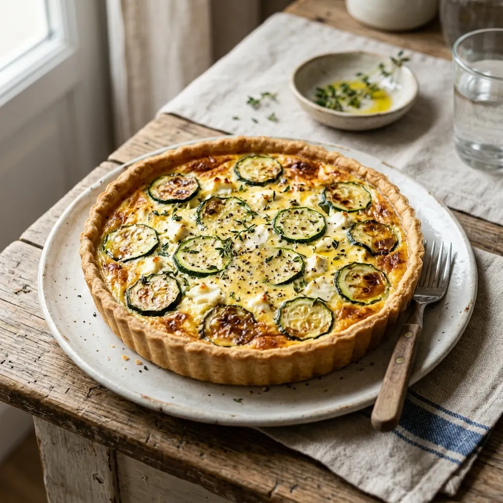 Quiche aux courgettes et à la feta