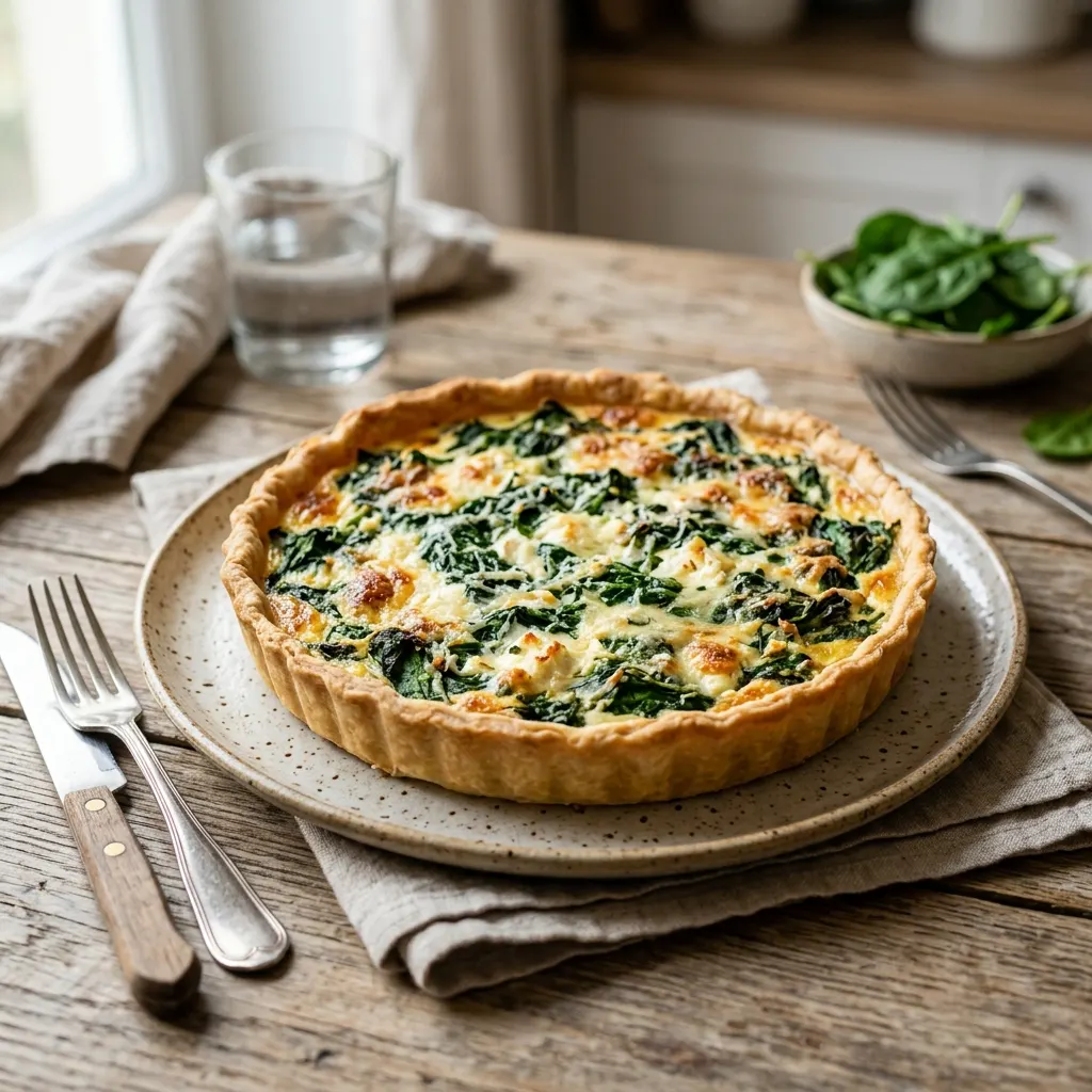 Quiche aux épinards et à la ricotta
