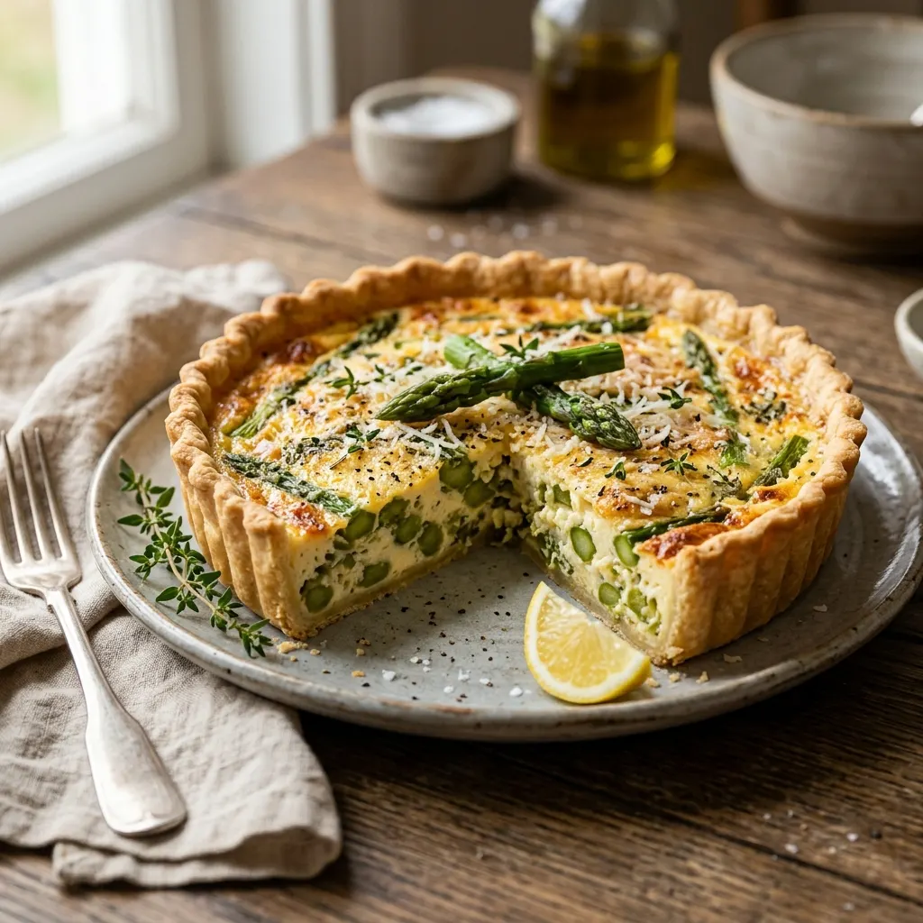 Quiche aux asperges et au parmesan