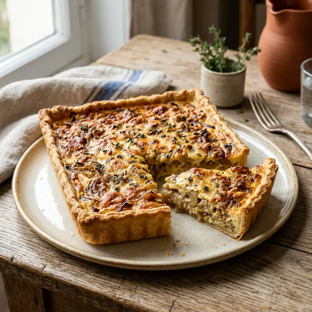 Quiche à l'oignon confit
