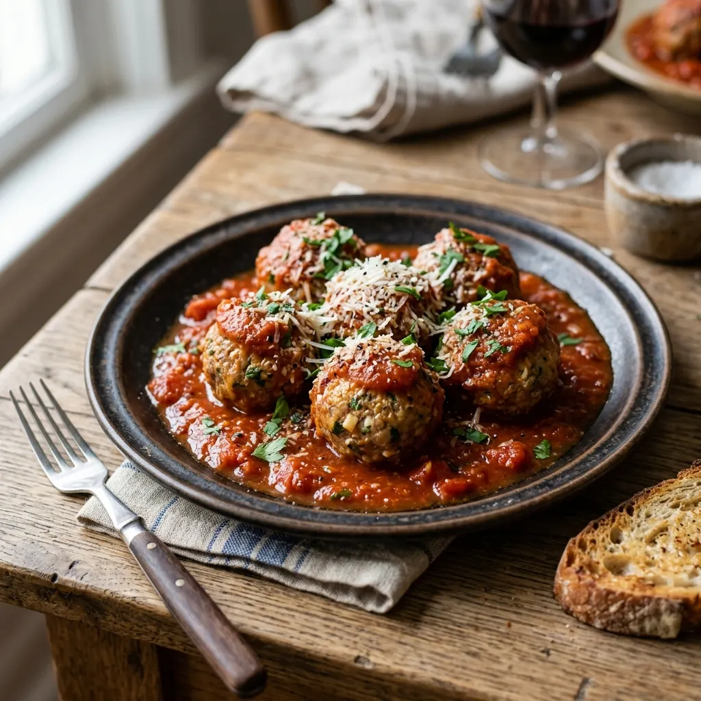 Polpette al sugo (boulettes napolitaines à la sauce tomate)