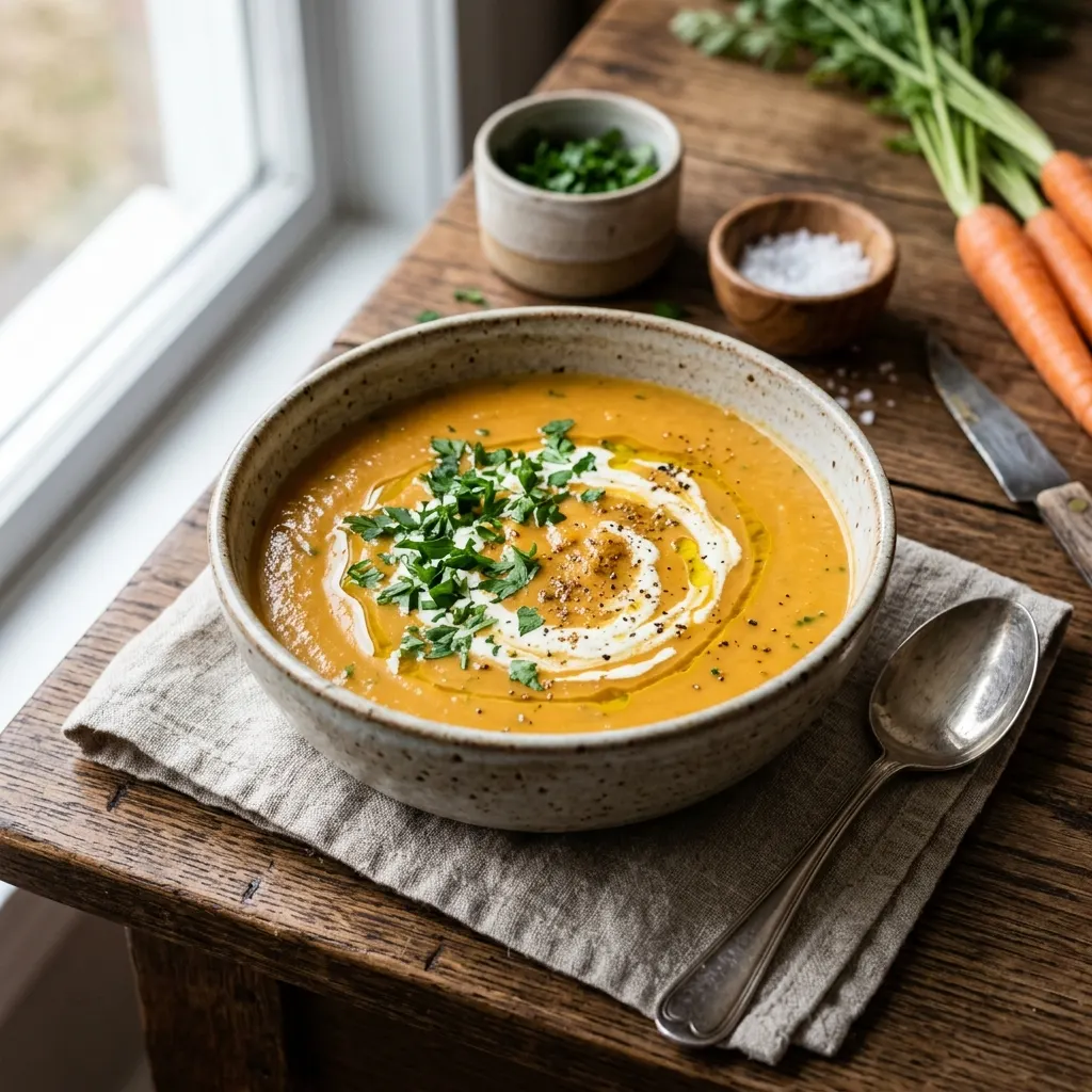 Soupe de carottes et patates douces