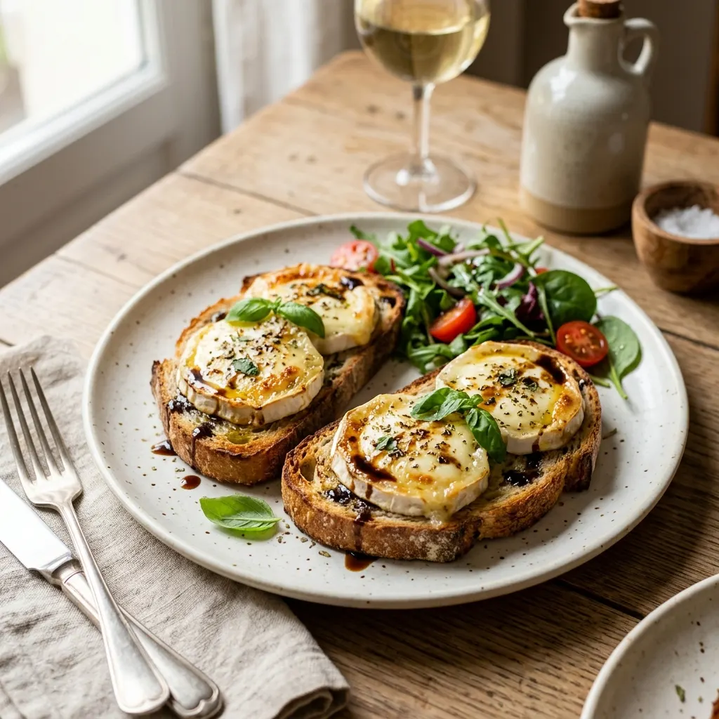 Tartines de chèvre chaud