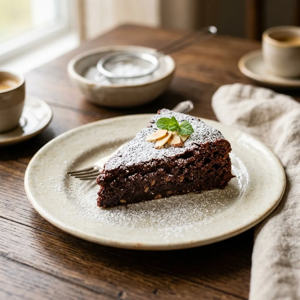 Torta caprese (gâteau au chocolat et aux amandes, sans farine)