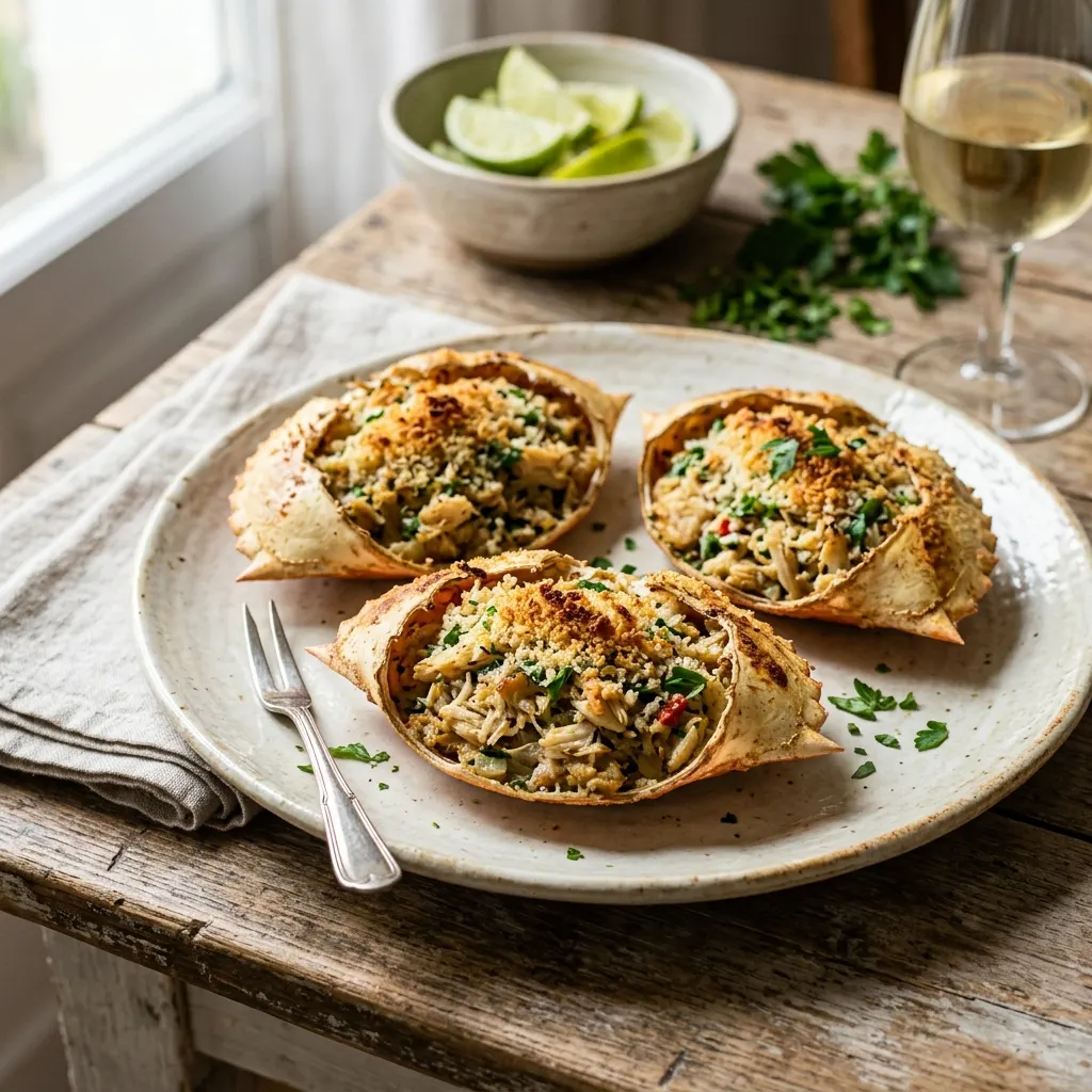 Crabes farcis à la guyanaise