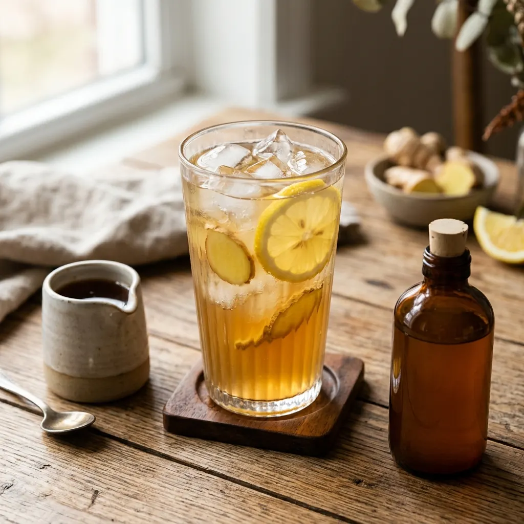 Switchel (vinaigre de cidre, gingembre et sirop d'érable)