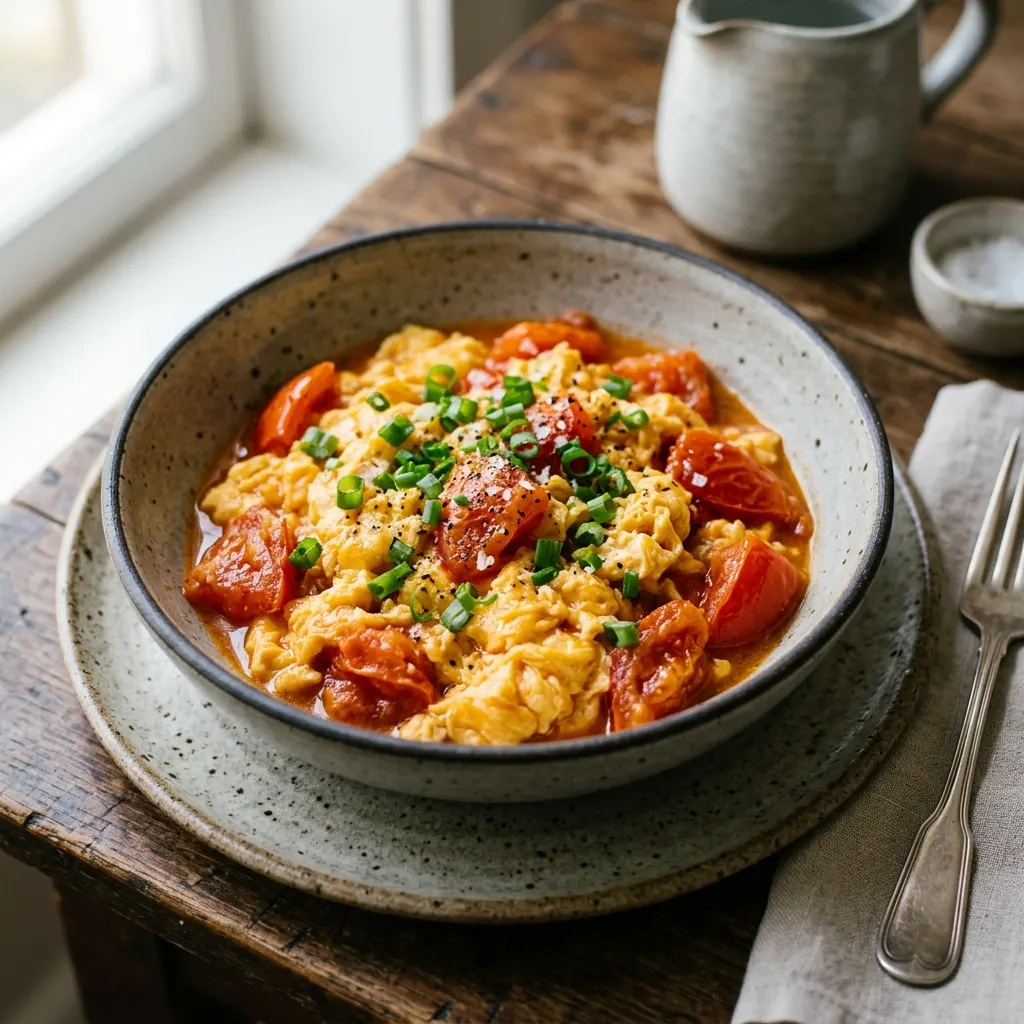 Fanqie chaodan (œufs brouillés à la tomate)