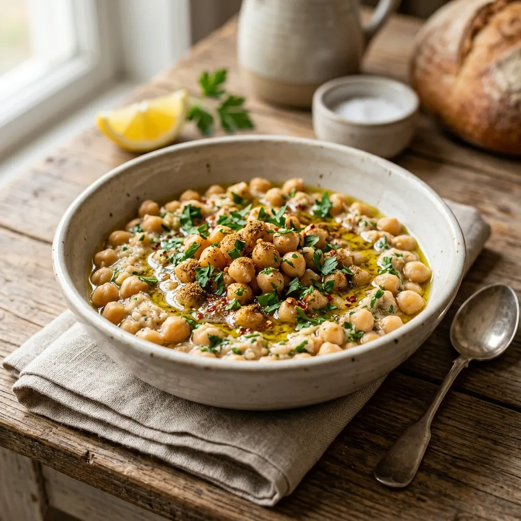Balila (pois chiches chauds au cumin et au citron)