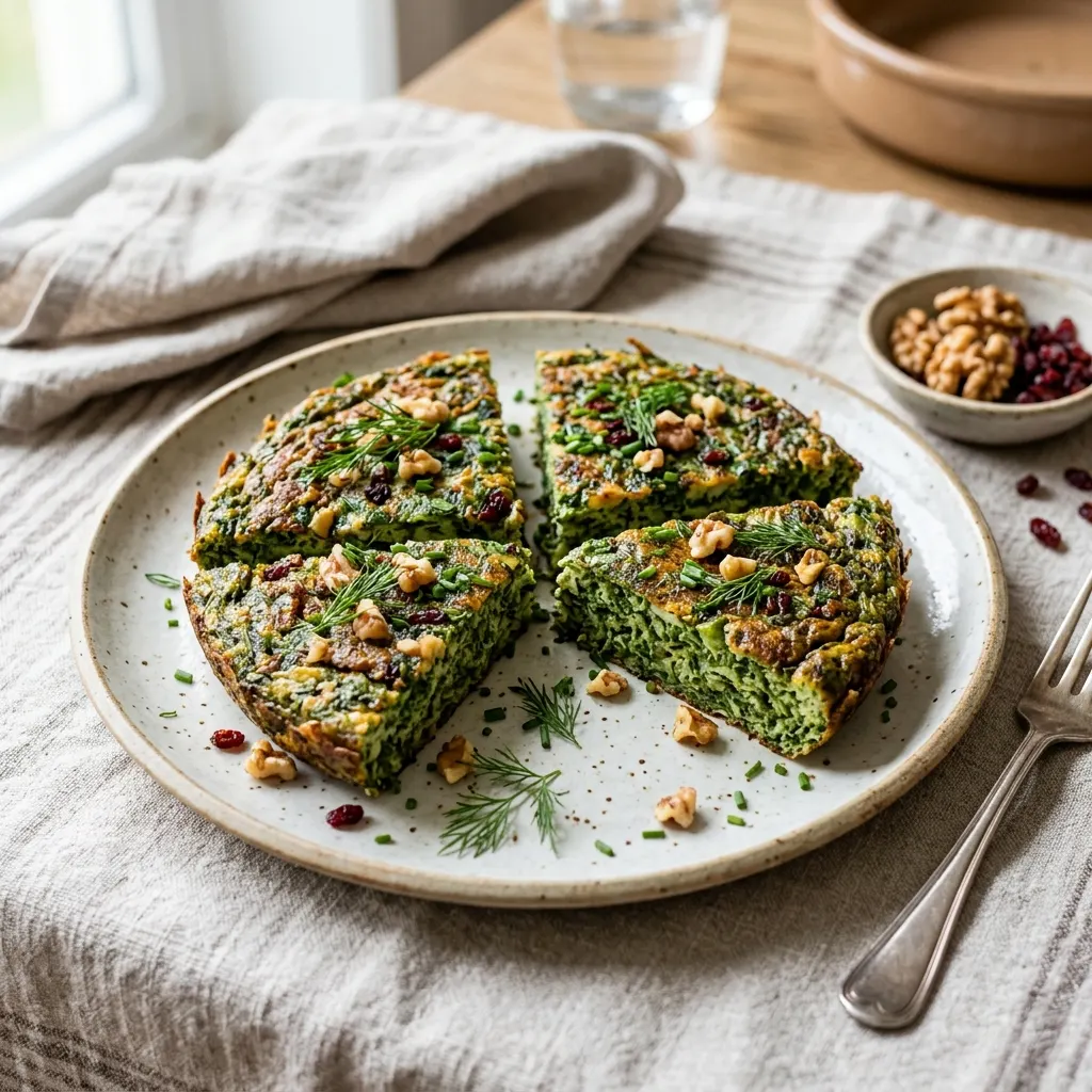 Kuku sabzi (omelette persane aux herbes fraîches)